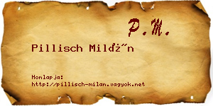 Pillisch Milán névjegykártya